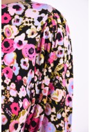 Rochie Selected Slfrene Midi Black/Fuchsia Flowers